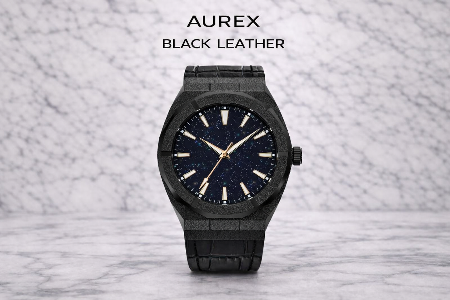 AUREX Black Leather